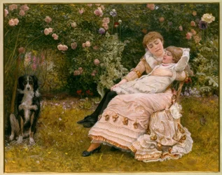 E.K. Johnson, Felice come il giorno è lungo / Acquerello, 1881